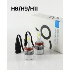 C6款大燈 H8H9H11 大功率30W LED車燈 帶風扇