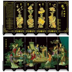 漆器仿古屏風(fēng) 002 琴棋書畫 中國(guó)特色工藝品